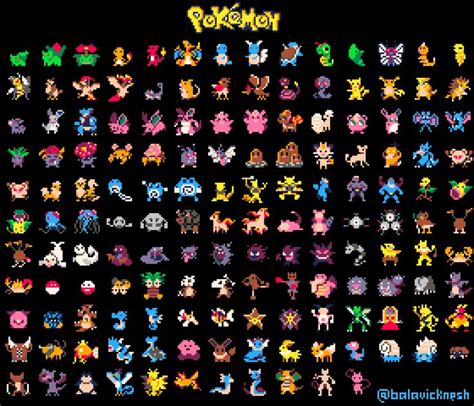 Pixel art pokemon, Pokemon pixel, Pixel art