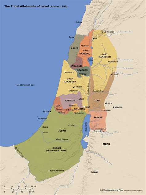 Tribes Of Ancient Israel Map