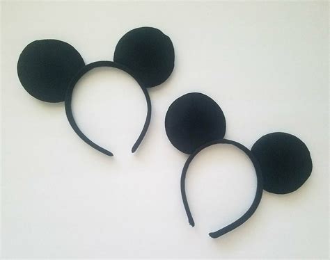 ONE SIZE Mickey Mouse Ears Headband Black Mouse Ears Party | Etsy