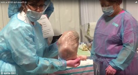 Incredible video shows women 'live birthing' a baby reborn doll in front of a crowd of onlookers ...