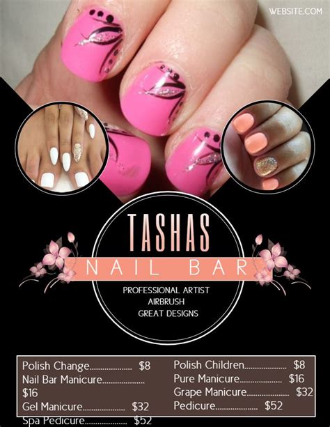 Nail bar and spa flyer template | Nail art, Nail designs, Acrylic nails
