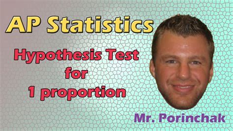 AP Statistics: Hypothesis Test for 1 Proportion - YouTube