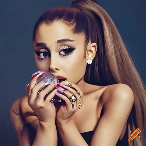 Ariana grande with a crystal ball on Craiyon