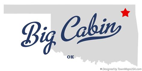 Map of Big Cabin, OK, Oklahoma