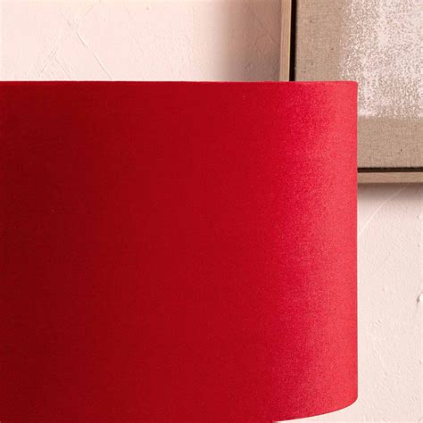 Red Velvet Cylinder Lampshade | Lighting | Rūma