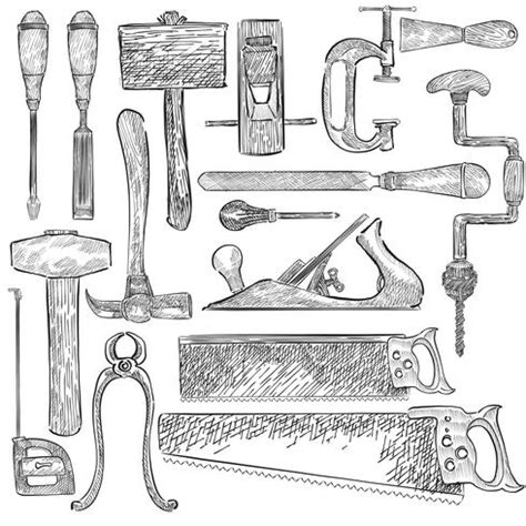 Illustration of a set of carpenter tools - Download Free Vectors, Clipart Graphics & Vector Art