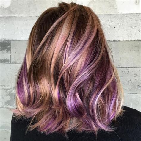 40 Versatile Ideas of Purple Highlights to Complement Your Tone | Hair ...