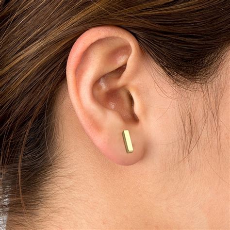 Stainless Gold Bars | ComfyEarrings.com