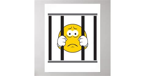 Smiley Face in Jail Poster | Zazzle