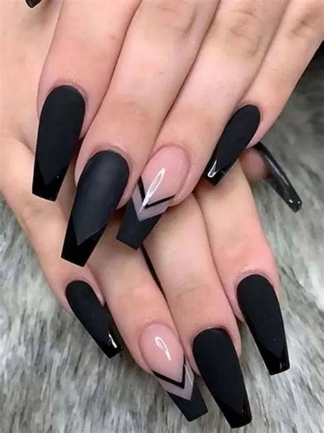 Incredible Cute Long Coffin Nail Ideas References - fsabd42