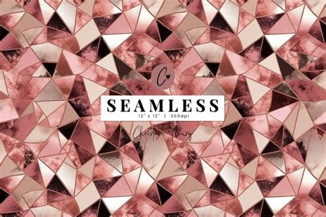 Seamless Rose Gold Geometric Pattern Graphic by Christine Fleury ...