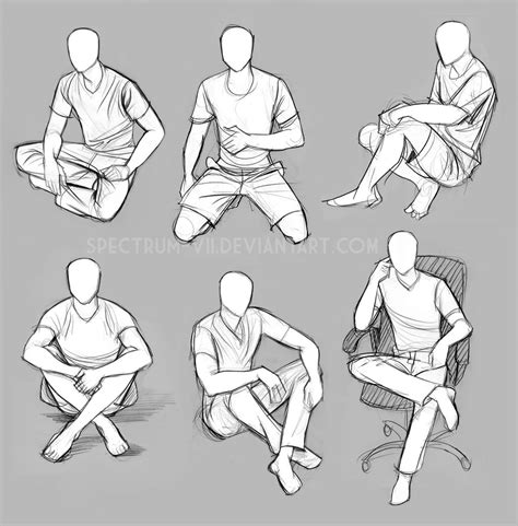 Sitting Poses Drawing at PaintingValley.com | Explore collection of Sitting Poses Drawing