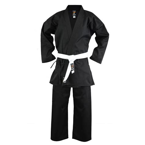 Playwell Beginners Black Karate Students Uniform Adults Suits Cotton Gi Outfit | eBay