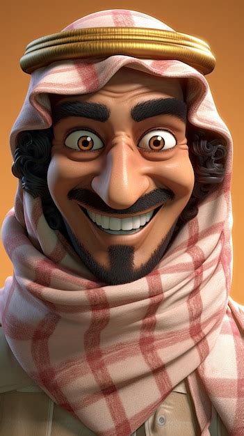 Premium AI Image | 3D illustration of ancient Arab warrior Cartoon funny character AI Generated