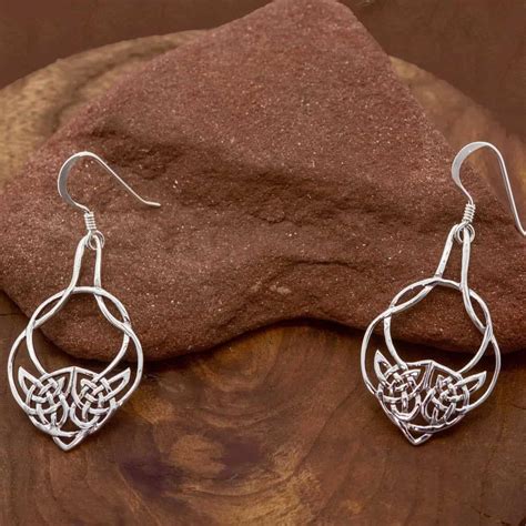 Celtic Knot Silver Earrings (pair) - Royal Mile Silver