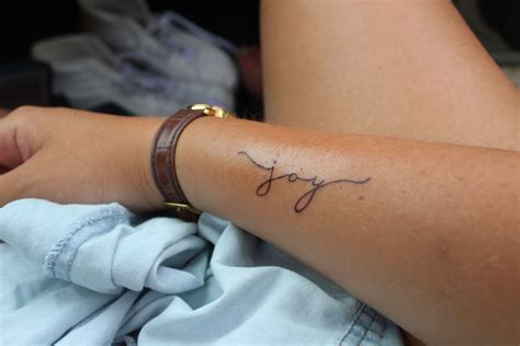 The joy of the Lord is my strength. | Cursive tattoos, Cool shoulder tattoos, Subtle tattoos