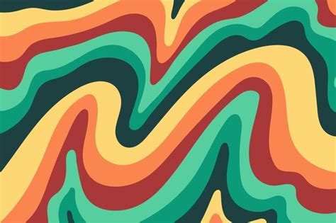 Free Vector | Flat-hand drawn psychedelic groovy background