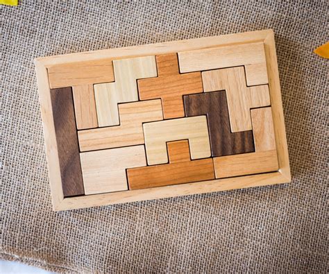 3D Pentominoes Wood Block Puzzle | Wooden block puzzle, Wood puzzles, Wood toys plans