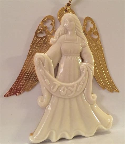 Amazon.com: Lenox Porcelain & Gold "Joy" Angel Ornament : Home & Kitchen