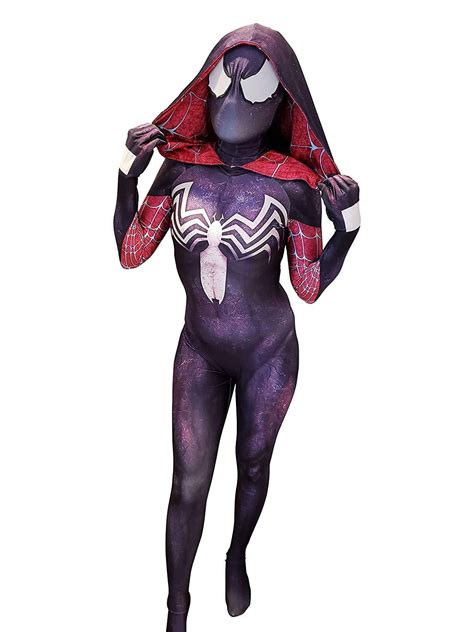 Cosplay Life Gwen Stacy Gwenom Cosplay Costume Lycra Fabric Bodysuit With Mask and Lenses ...