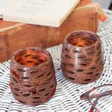 Buy Boxed Pair Of Banksia Nut Tea Light Candle Holders Online – Australian Woodwork