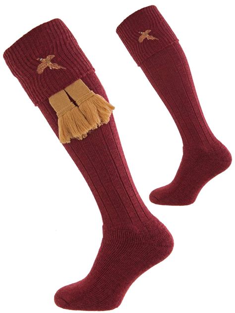 The Stalker Cushion Foot Shooting Sock with Embroidered Pheasant