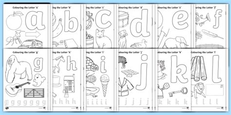 Alphabet Colouring Pages Resource Pack (teacher made)