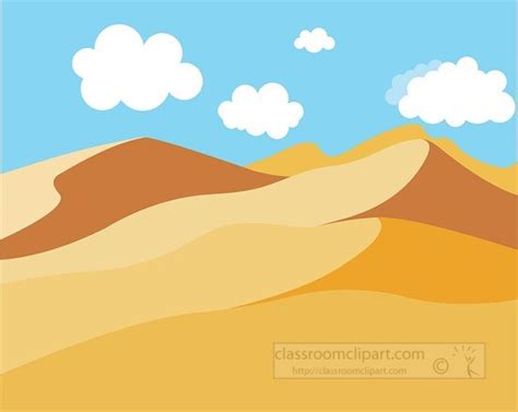 Geography Clipart-sandy dunes in the desert biome clipart