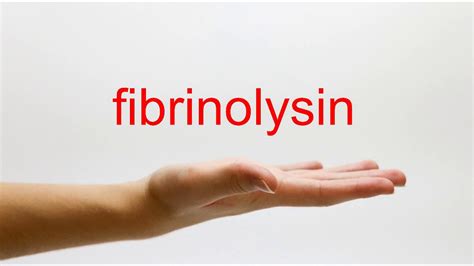 How to Pronounce fibrinolysin - American English - YouTube