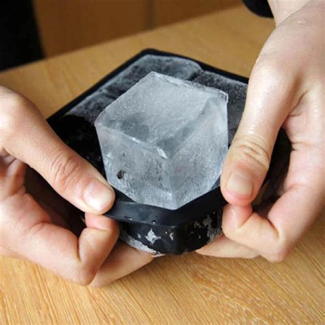 Black Big Giant Jumbo King Size Large Silicone Ice Cube Square Tray Mold Mould-in Ice Cream Tubs ...