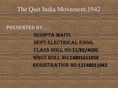 Quit india movement,1942