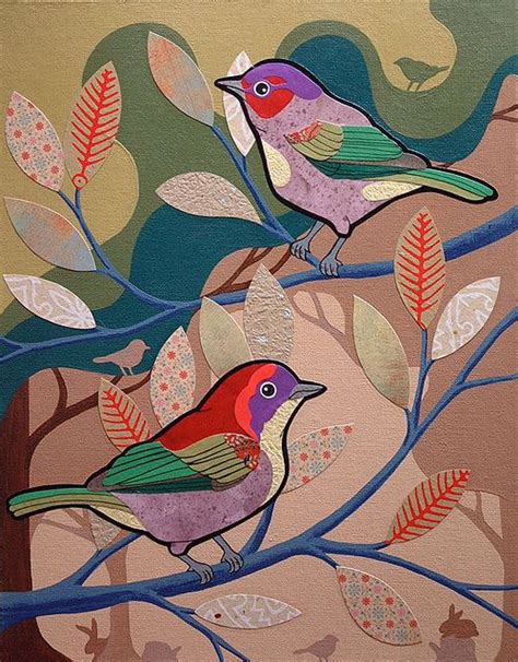 Forest Scene | Bird art, Art design, Painting