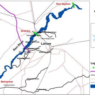 Layout of Drains entering the Ravi River | Download Scientific Diagram