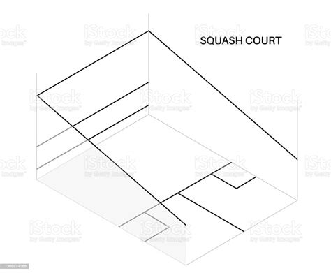 Squash Court Concept Stock Illustration - Download Image Now - Above, Competition, Courtyard ...