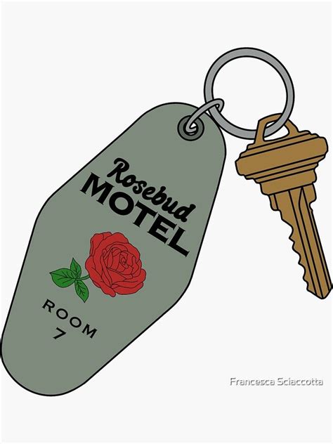 Rosebud Motel Schitt’s Creek Sticker by Francesca Sciaccotta in 2021 | Rose buds, Room posters ...