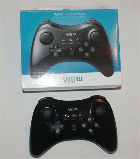 OFFICIAL BLACK WIIU PRO WIRELESS CONTROLLER WUP-005 FOR NINTENDO WII U ...