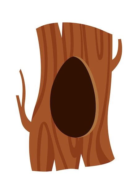 Premium Vector | Hollow in a tree vector illustration