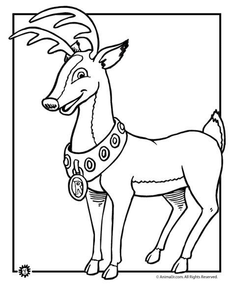 Free Rudolph The Red Nosed Reindeer Coloring Page, Download Free Clip ...