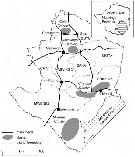 A map of Masvingo province, showing the study areas | Download Scientific Diagram