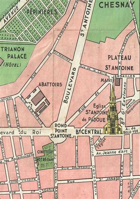 Old Map of the Palace of Versailles & Gardens 1920 by Leconte - Etsy