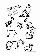 Animal Coloring Pages Free Downloads  Preschool sketch template