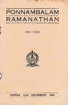 Ponnambalam Ramanathan 1851-1930 - நூலகம்