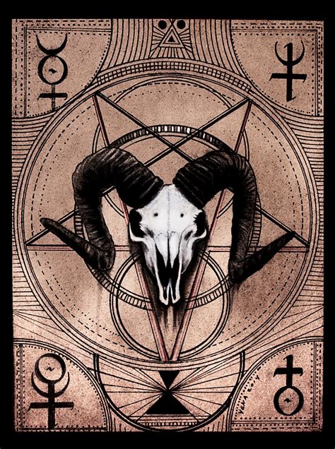 Pentagram Sacred Geometry baphomet skull | Evil art, Satanic art, Occult art