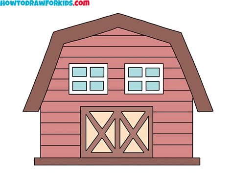 How to Draw a Farmhouse - Easy Drawing Tutorial For Kids