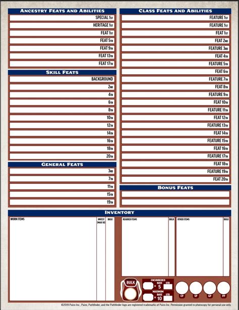 Pathfinder's Second Edition Character Sheet Has Everyone Talking - Bell of Lost Souls