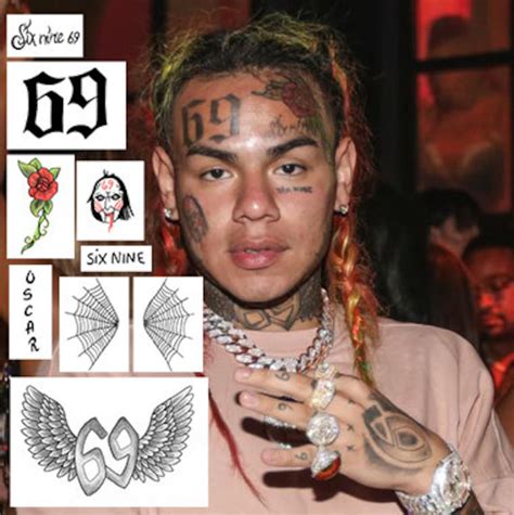 Tekashi 69 Tatuajes Temporales 6ix9ine Tatuajes Temporales Set - Etsy México