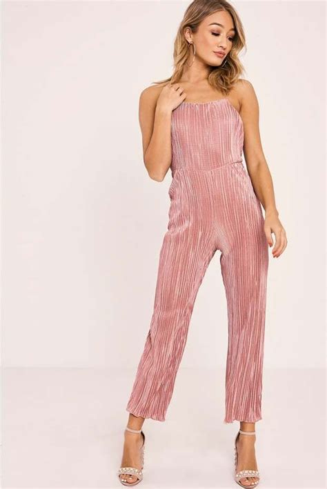 rose pleated strappy jumpsuit | Clothes design, Pleated jumpsuit, Jumpsuit
