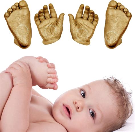 BabyRice 3D Handprints Footprints Baby Casting Kit Cast Baby's Hand and Foot Out of Plaster ...