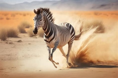 Zebra Running Fast