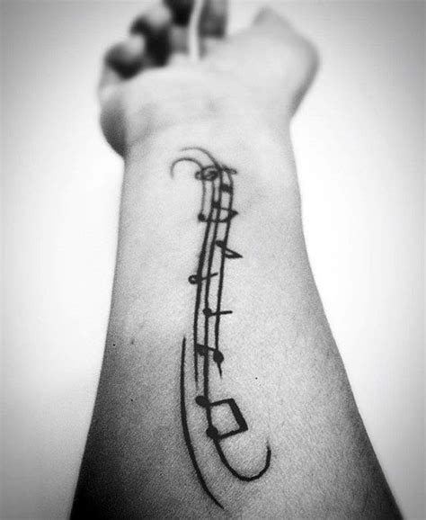 50 Music Staff Tattoo Designs For Men - Musical Pitch Ink Ideas | Music tattoo designs, Tattoos ...